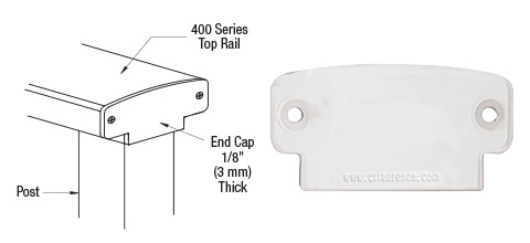 CRL Sky White 400 Series Decorative End Cap