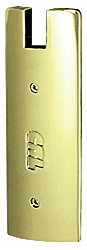 CRL Polished Brass End Cap for 6" Square 1/2" Glass Wedge-Lock® Door Rail