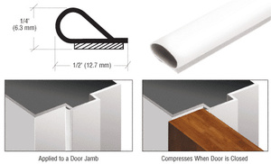 CRL White Self-Adhesive Weatherstrip - 100' Roll