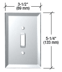 CRL Clear Toggle Switch Glass Mirror Plate