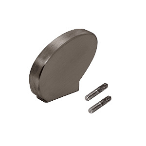 CRL-Blumcraft® Right-Hand Dark Bronze Anodized Decorative Flat End Caps for 376 Series Aluminum Cap Railings