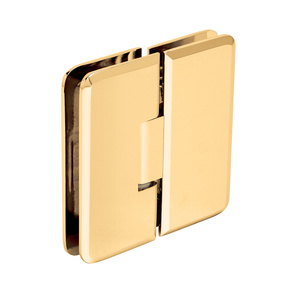 CRL Polished Brass Petite 180 Series 180 Degree Glass-to-Glass Hinge