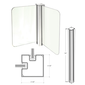 CRL 72" Metallic Silver Cielo Corner Post Kit