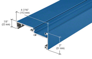 CRL-U.S. Aluminum Custom KYNAR® Paint Inside Glaze Horizontal Mullion - 24'-2"