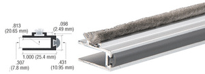 CRL Satin Anodized Deep Channel Dust Proof Rail with Bumper