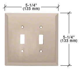 CRL Brushed Nickel Double Toggle Metal Mirror Plate