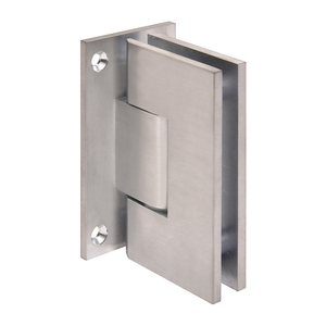 CRL Brushed Chrome Vienna 337 Series Adjustable Wall Mount Full Back Plate Hinge