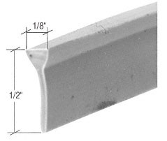 CRL Gray 1/8" x 1/2" Storm Door Sweep 37" Long