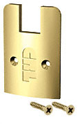 CRL Polished Brass Low Profile Sidelite Rail Cap With Screws