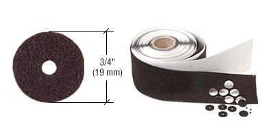 CRL Black 3/4" Diameter Felt Washers