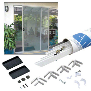 CRL White 31" x 81" K.D. Screen Door Kit-Steel Wheels