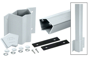  CRL Mill 48" Inside 135 Degree Fascia Mount Post Kit for 100 Series Rails