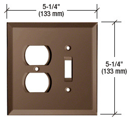 CRL Bronze Duplex and Toggle Combo Glass Mirror Plate