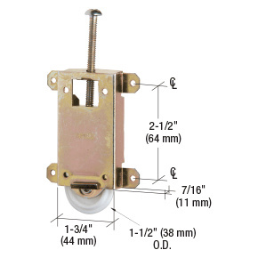 CRL 1-1/2" Flat Nylon Mirror Wardrobe Door Roller for Contractors Mirror