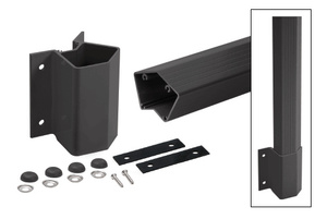 CRL 48" Matte Black Outside 135 Degree Fascia Mount Post Kit for 200, 300, 350, and 400 Series Rails