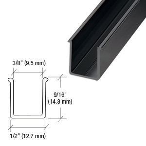 CRL Matte Black 72" Snap-In Filler Insert for Shower Door Header