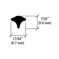 CRL 17/64" Wide Locking Strip for Two-Piece Weatherstrip