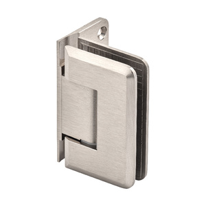 Brushed Nickel Wall Mount with Offset Back Plate Adjustable Premier Series Hinge