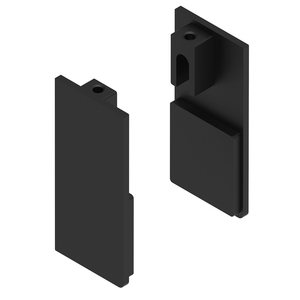 CRL51 Matte Black Wall Mount Kit End Cap
