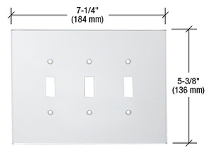 CRL Clear Triple Toggle Acrylic Mirror Plate