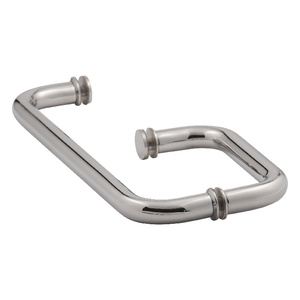 Polished Stainless Steel 6" x 12" Towel Bar Handle Combo with Washers