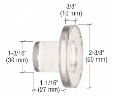 CRL UV Bond Solid Glass Door Knob