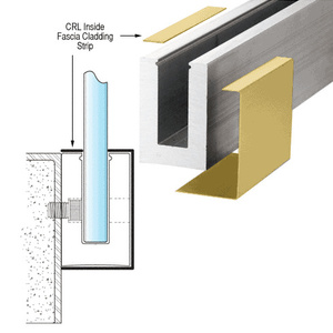 CRL Satin Brass 120" Inside Fascia Cladding for CRL's Laminated Base Shoe