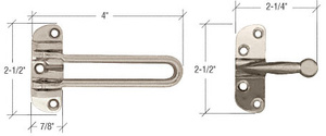 CRL Satin Nickel Swing Bar Lock with Ball End Swing Loop Keeper