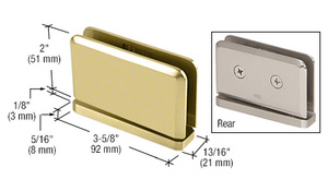 CRL Polished Brass Prima #1 Pin 01 Series Top or Bottom Mount Hinge