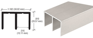 CRL Profilé supérieur en aluminium ultra-profond, nickel brossé
