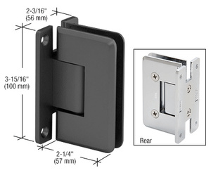 CRL Matte Black Cologne 537 Series 5 Degree Pre-Set Wall Mount 'H' Back Plate