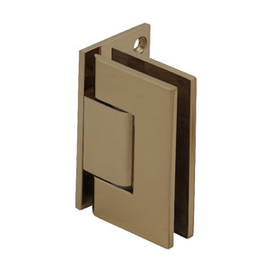 CRL Polished Brass Adjustable Wall Mount Offset Back Plate Hinge