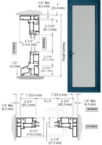 CRL-U.S. Aluminum Custom KYNAR® Paint Series 900 Terrace Door Hinged Right Swing In
