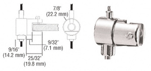 CRL Chrome Plated Adjustable Single Shelf Brackets for the Cable Display System