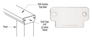 CRL Sky White 200 Series Decorative End Cap