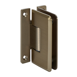 CRL Brushed Bronze Cologne 337 Series Adjustable Wall Mount 'H' Back Plate Hinge