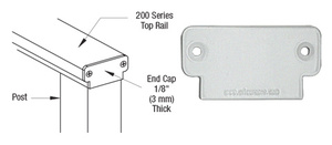 CRL Silver Metallic 200 Series Decorative End Cap