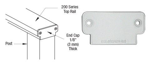 CRL Silver Metallic 200 Series Decorative End Cap