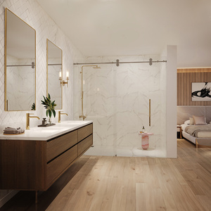 CRL Brushed Stainless Steel Complete 180º Premium Colonia Series ...