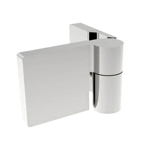 CRL Polished Chrome Lugano Series Wall Mount Hinge - For Left Hand Door