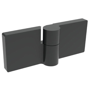 CRL Matte Black Lugano Series Glass to Glass 180 Degree Hinge - For Right Hand Door