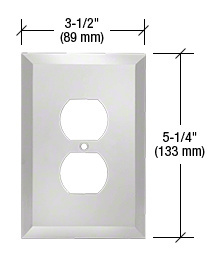 CRL Chrome Single Duplex Metal Mirror Plate