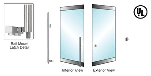 CRL-Blumcraft® Brushed Stainless Right Hand Reverse Rail Mount Keyed Access "Z" Exterior Bottom Securing Deadbolt Handle