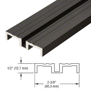 CRL Black/Bronze Anodized Custom Length Bottom Guide Half Threshold for OT Series Top Hung Sliders and Bi-Fold Doors