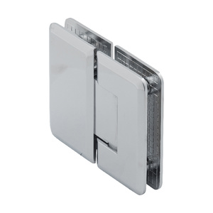 Polished Chrome 180° Glass-to-Glass Adjustable Premier Series Hinge