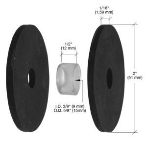 CRL 2" Replacement Gasket Set for Standoff Railing System