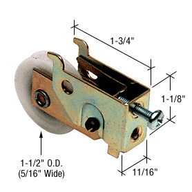 CRL 1-1/2" Nylon Sliding Glass Door Roller with 11/16" Wide Housing for Ador/HiLite Doors