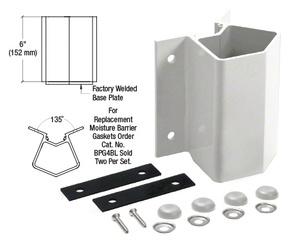 CRL Sky White Outside 135 Degree Fascia Mounted Bracket