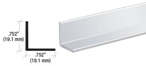 CRL Brite Anodized 3/4" Aluminum Angle Extrusion