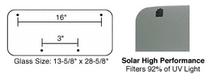 CRL/SFC 15 x 30 AutoPort Sunroof High Performance Solar Replacement Glass